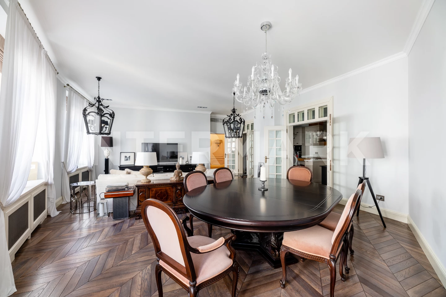 Rent Apartment, 4 rooms Residential complex Dom on Smolenskaya Embankment Maly Novopeskovsky Lane, 8, Photo 1