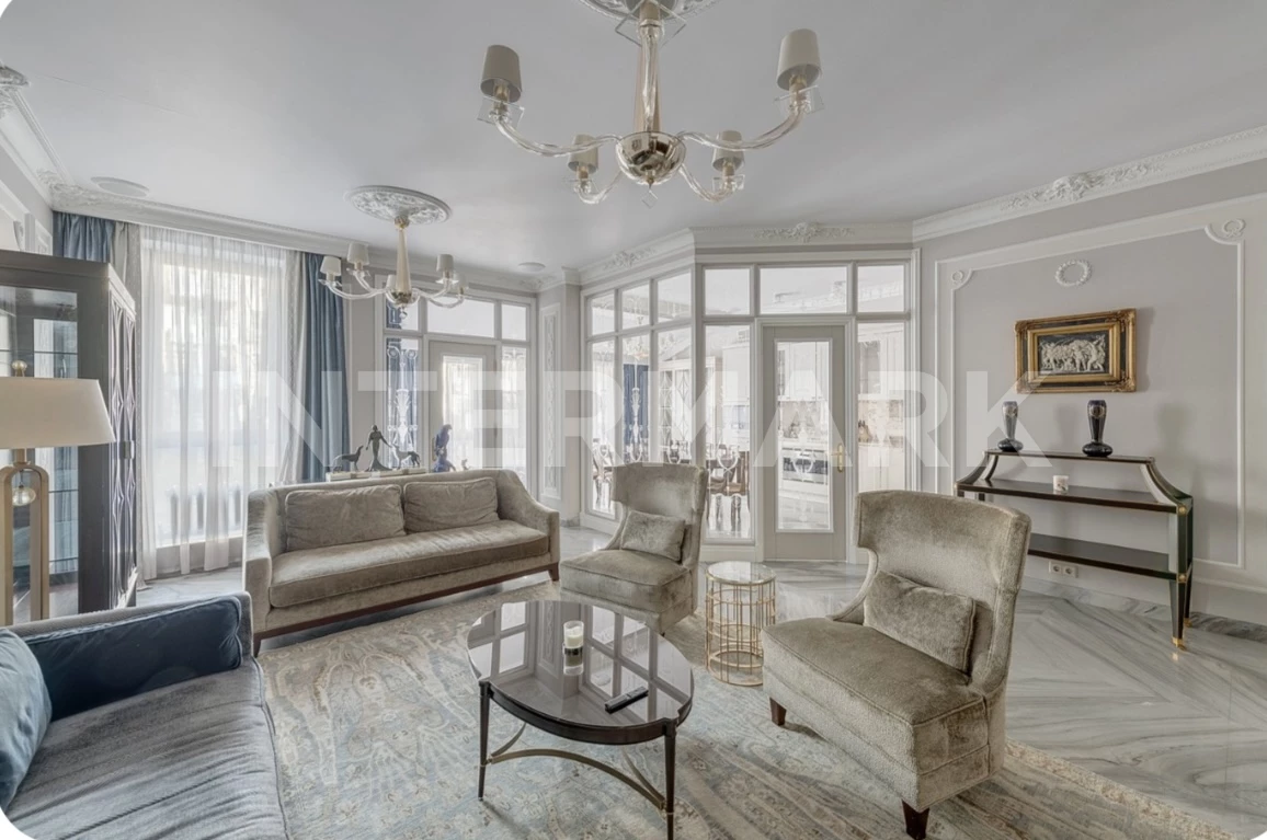 Rent Apartment, 4 rooms Residential complex BARRIN HOUSE Malaya Pirogovskaya Street, 8, Photo 1