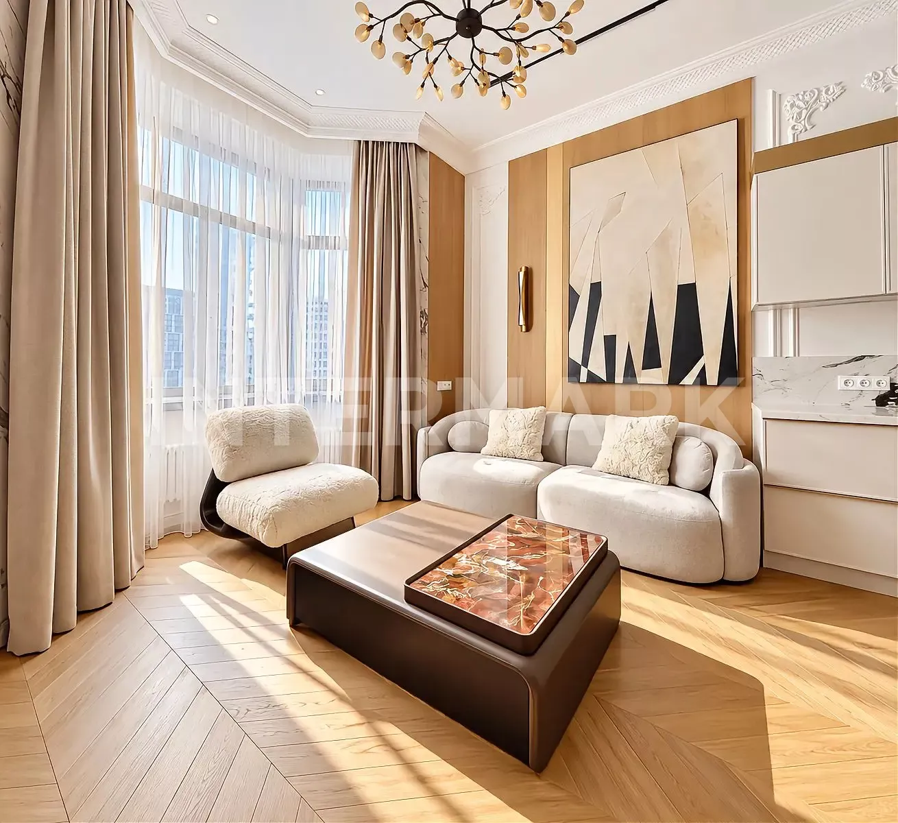 Rent Apartment, 3 rooms  Rotmistrova Street, 2, korp. 3, Photo 1