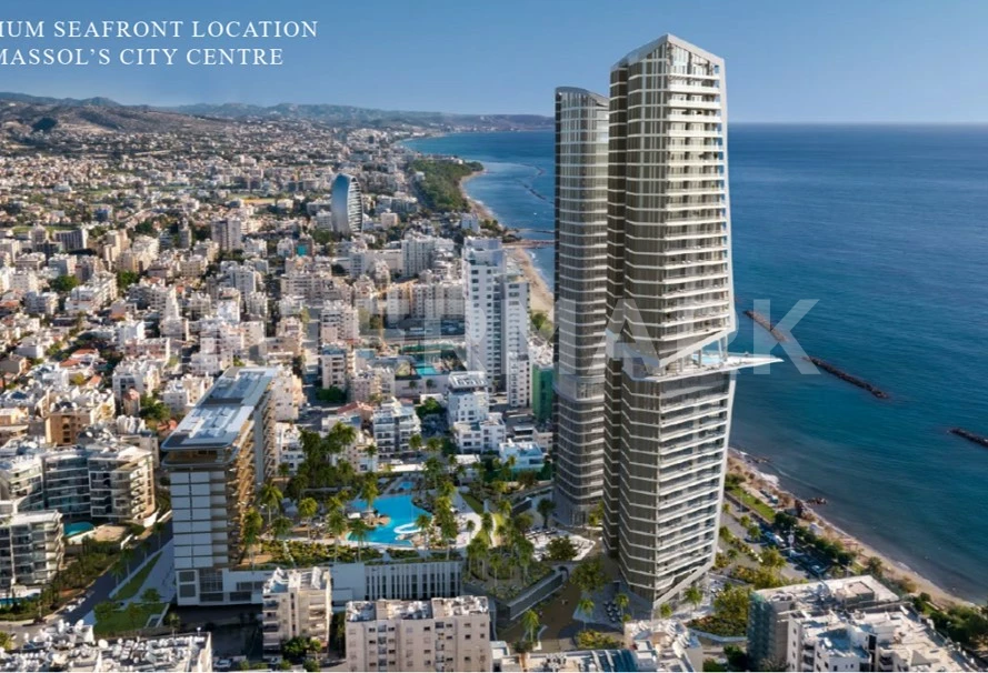  Апартаменты в небоскребе на первой линии Лимассола  Кипр, Фото 1