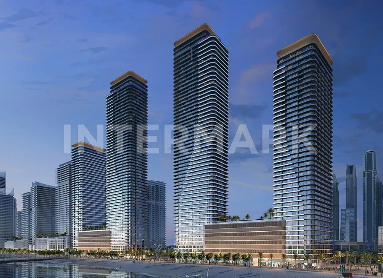  Квартиры с 3 спальнями в прибрежном районе Emaar Beachfront ОАЭ, Фото 1